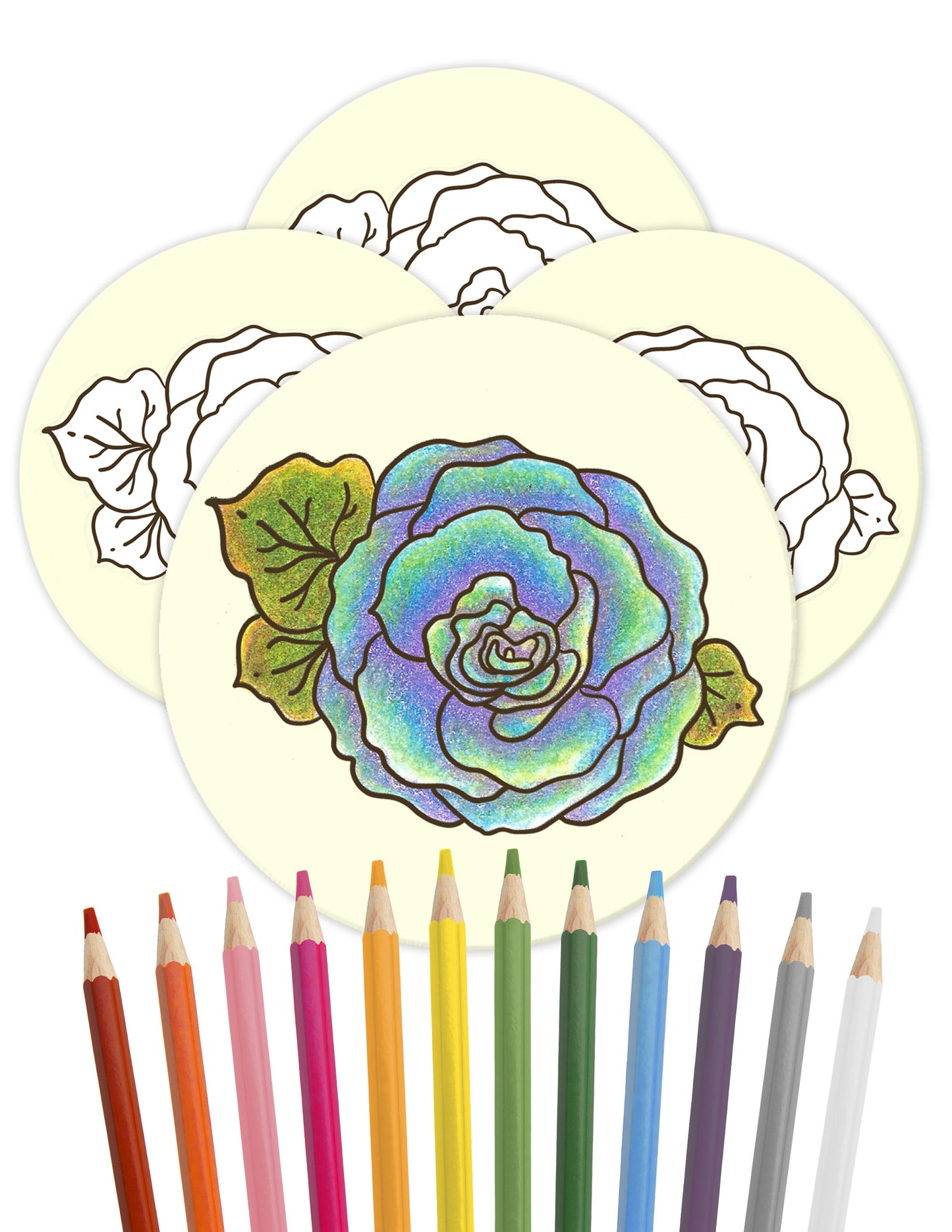Color-Me Coasters: Blooming Begonias