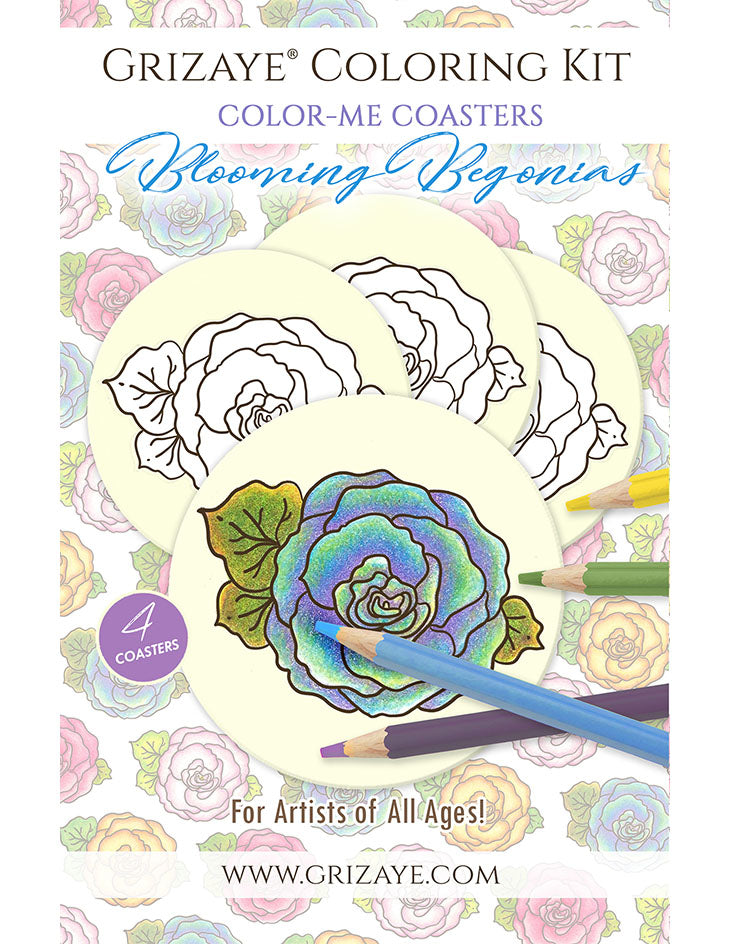 Color-Me Coasters: Blooming Begonias