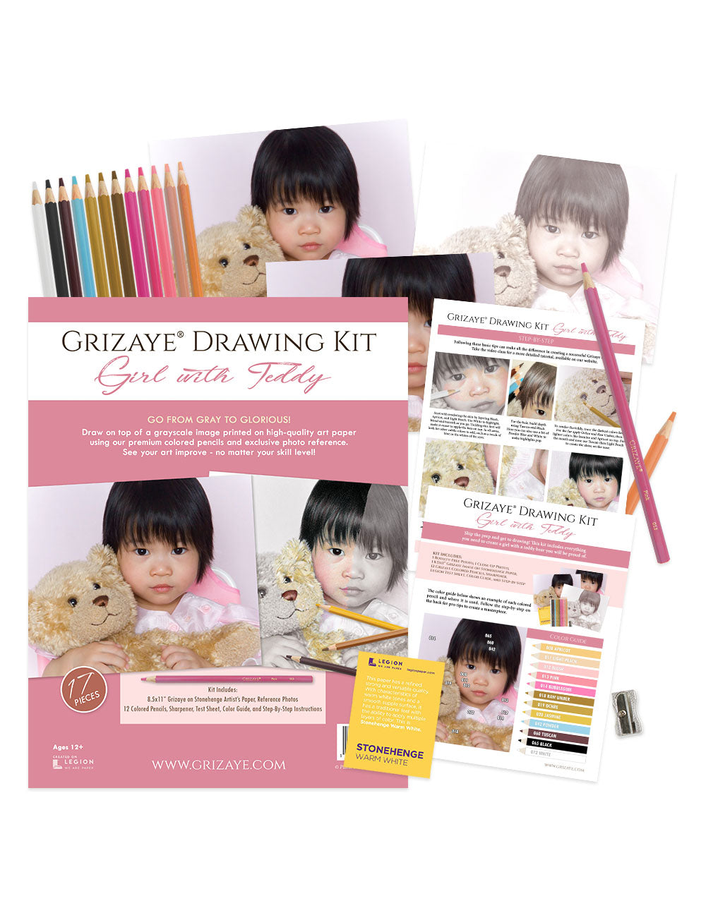 Drawing Kit: Girl with Teddy