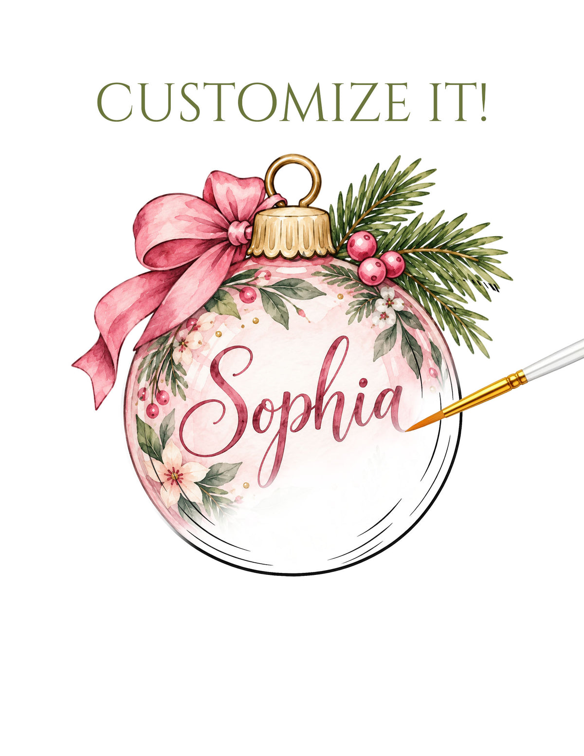LIMITED EDITION Watercolor Card: Ornament