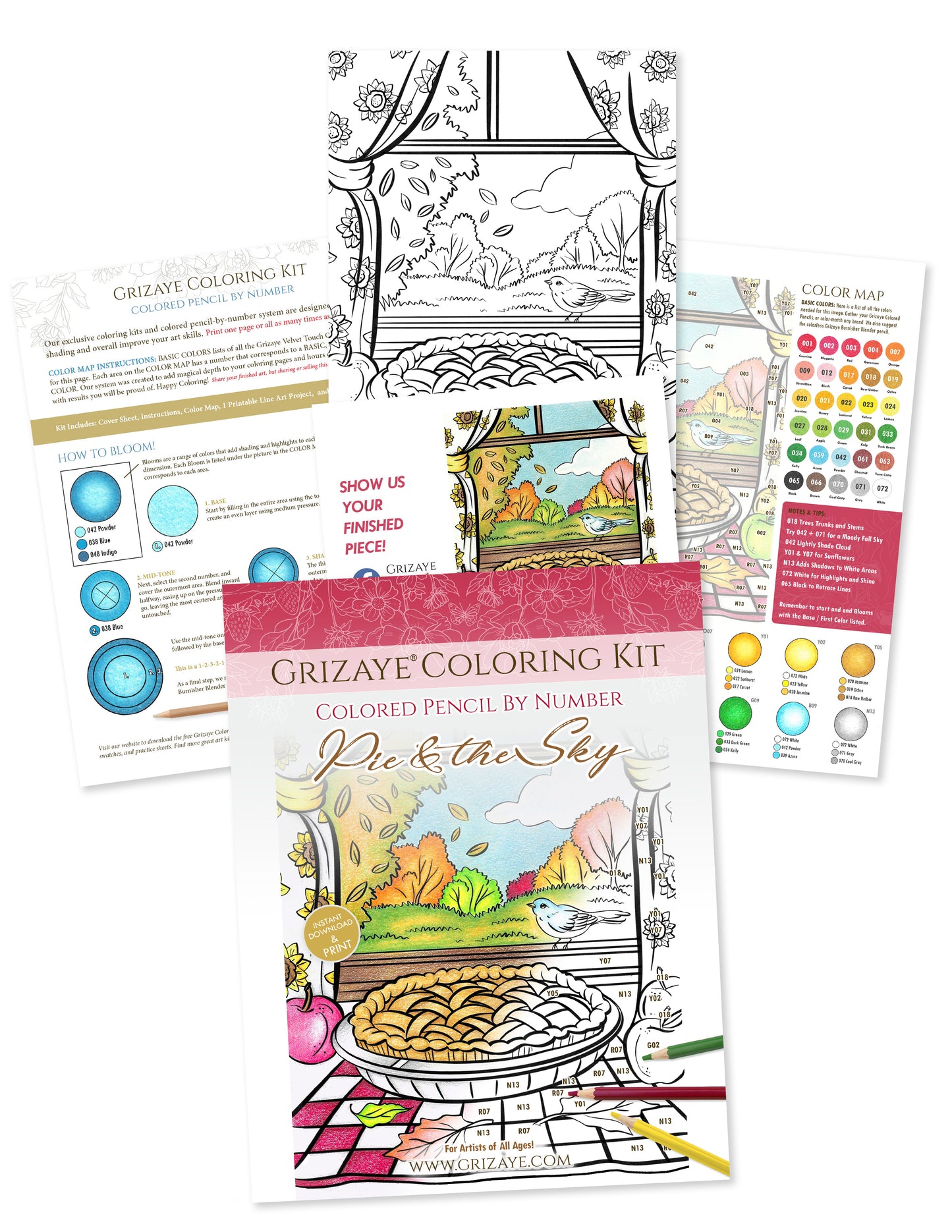 Coloring Kit: Pie & the Sky (PDF)
