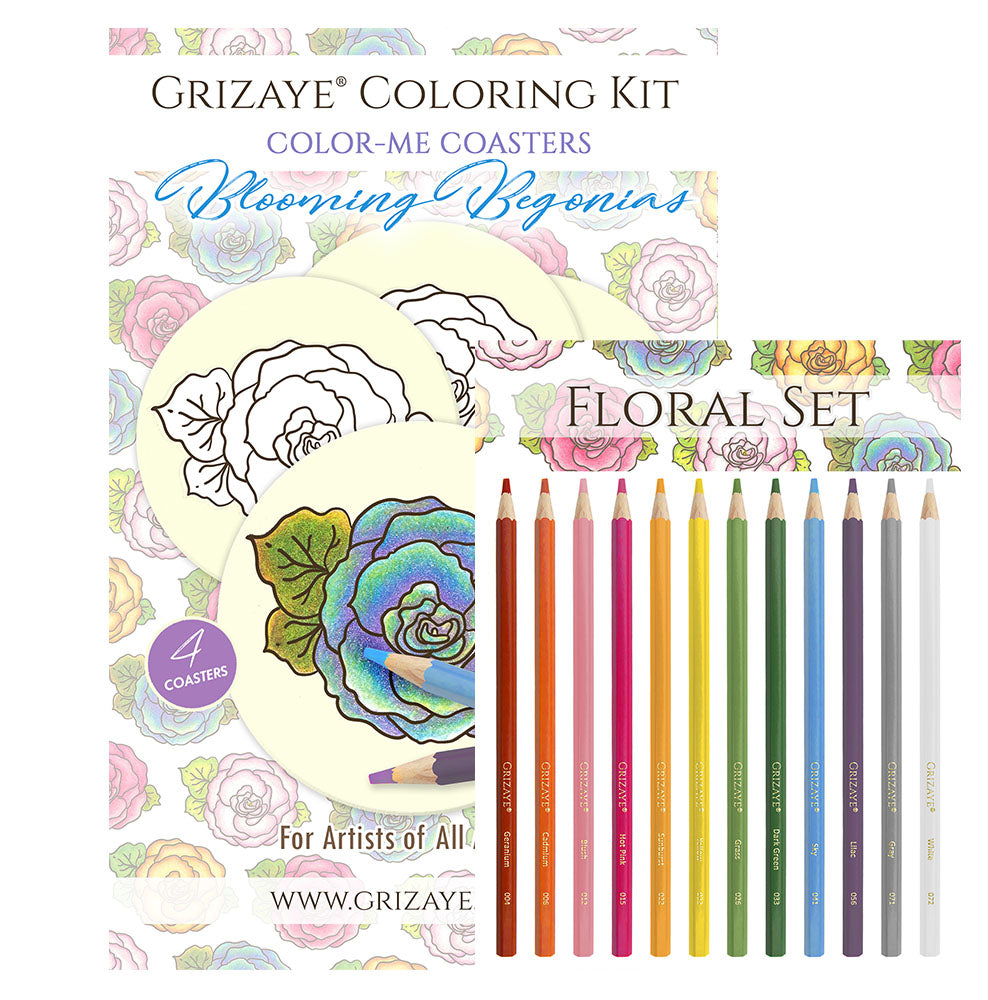 Color-Me Coasters: Blooming Begonias