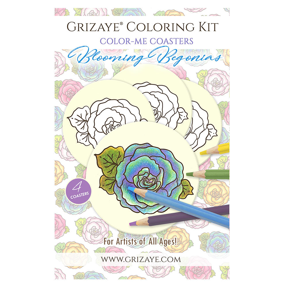 Color-Me Coasters: Blooming Begonias