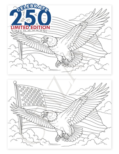 LIMITED EDITION Watercolor Cards: 250 Eagle