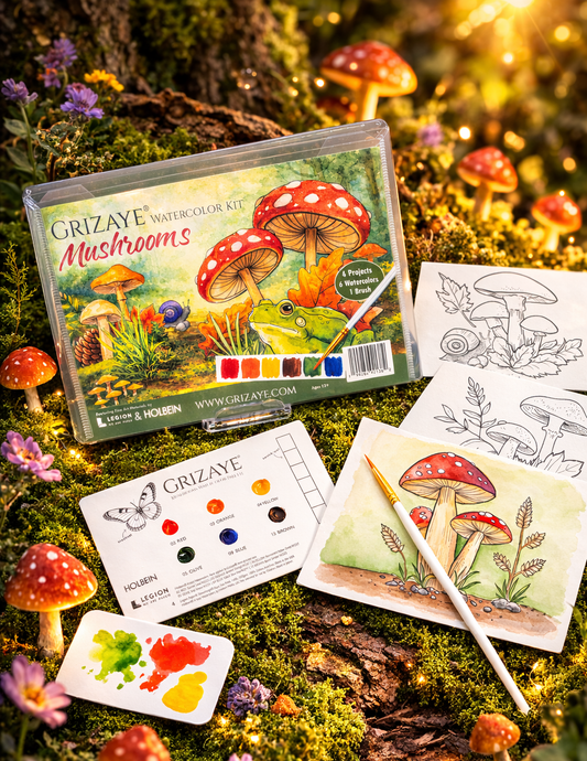 Watercolor Kit: Mushrooms