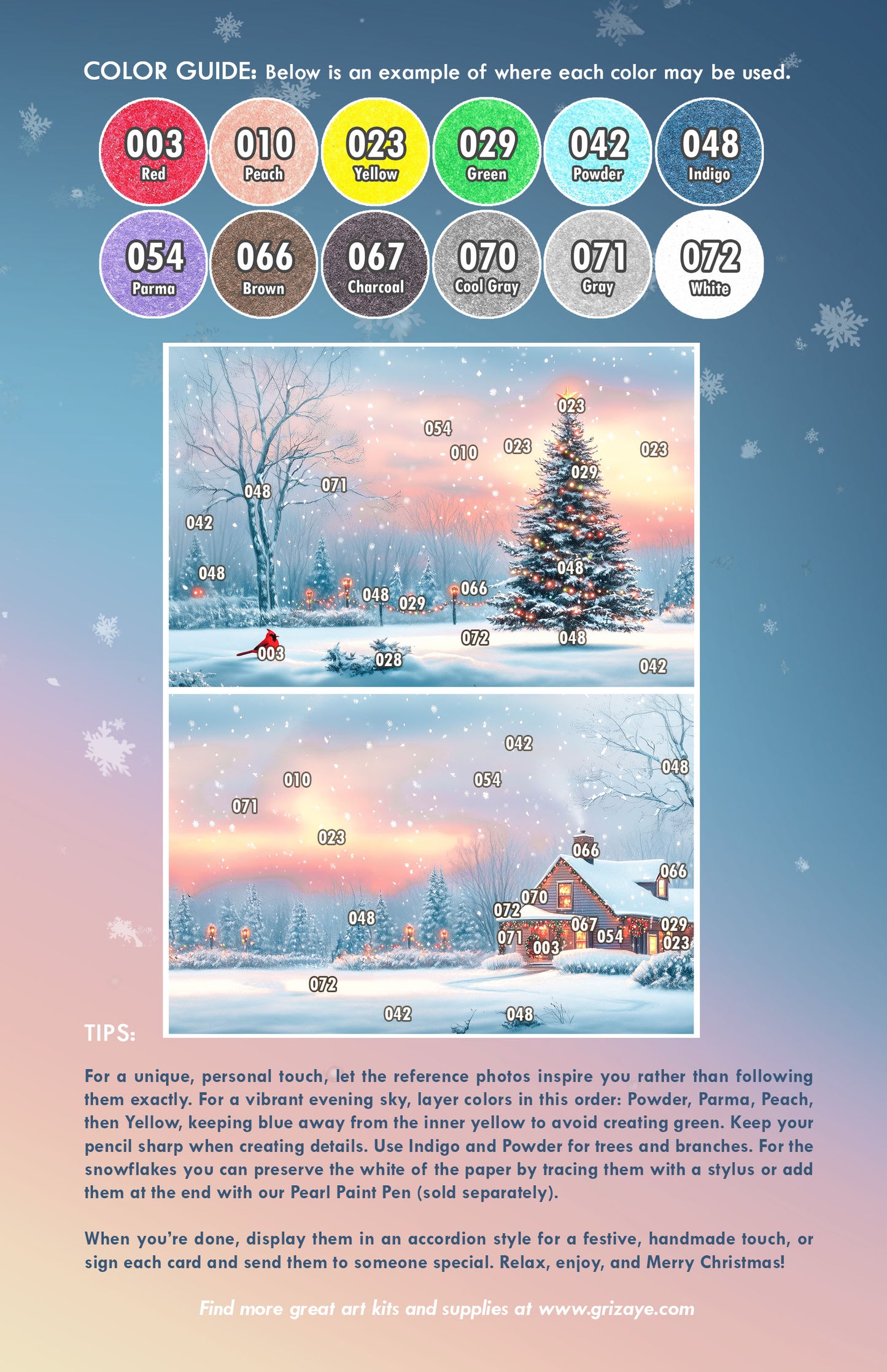 Drawing Kit: Christmas Evening Card Set