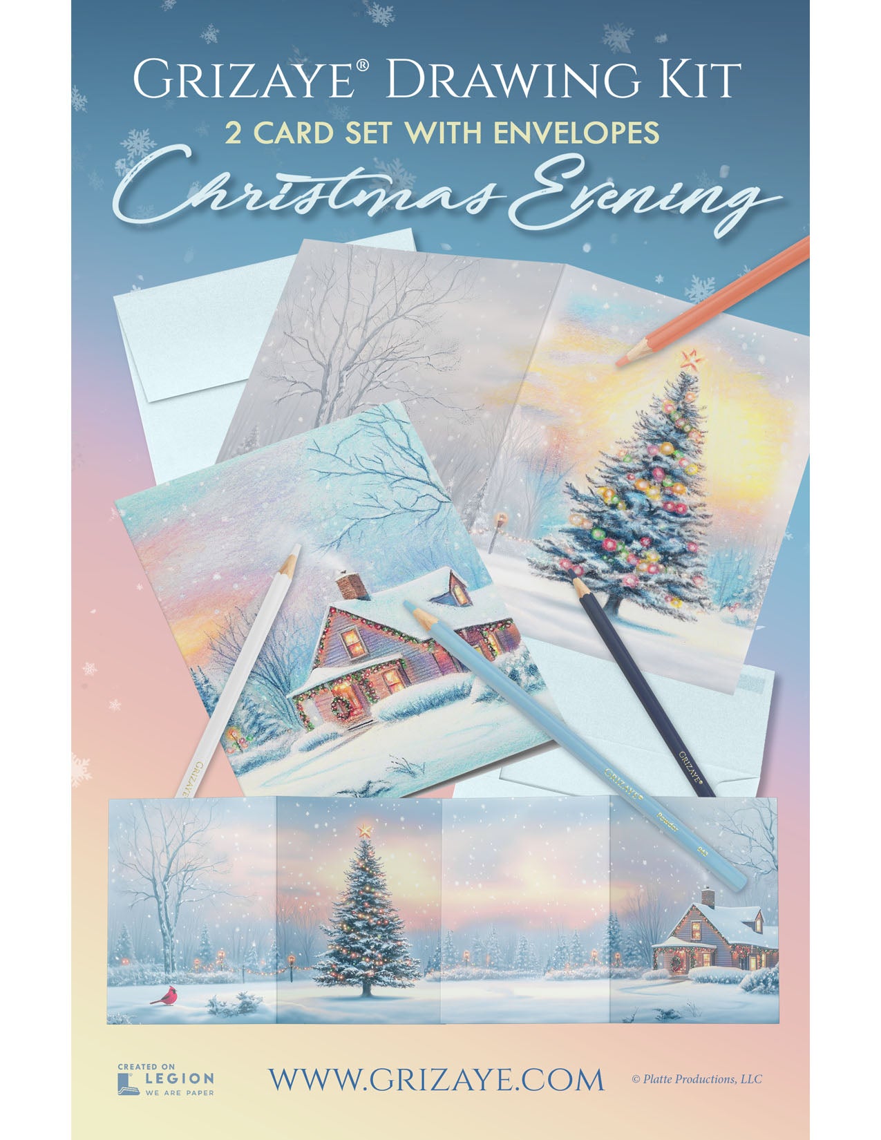 Drawing Kit: Christmas Evening Card Set