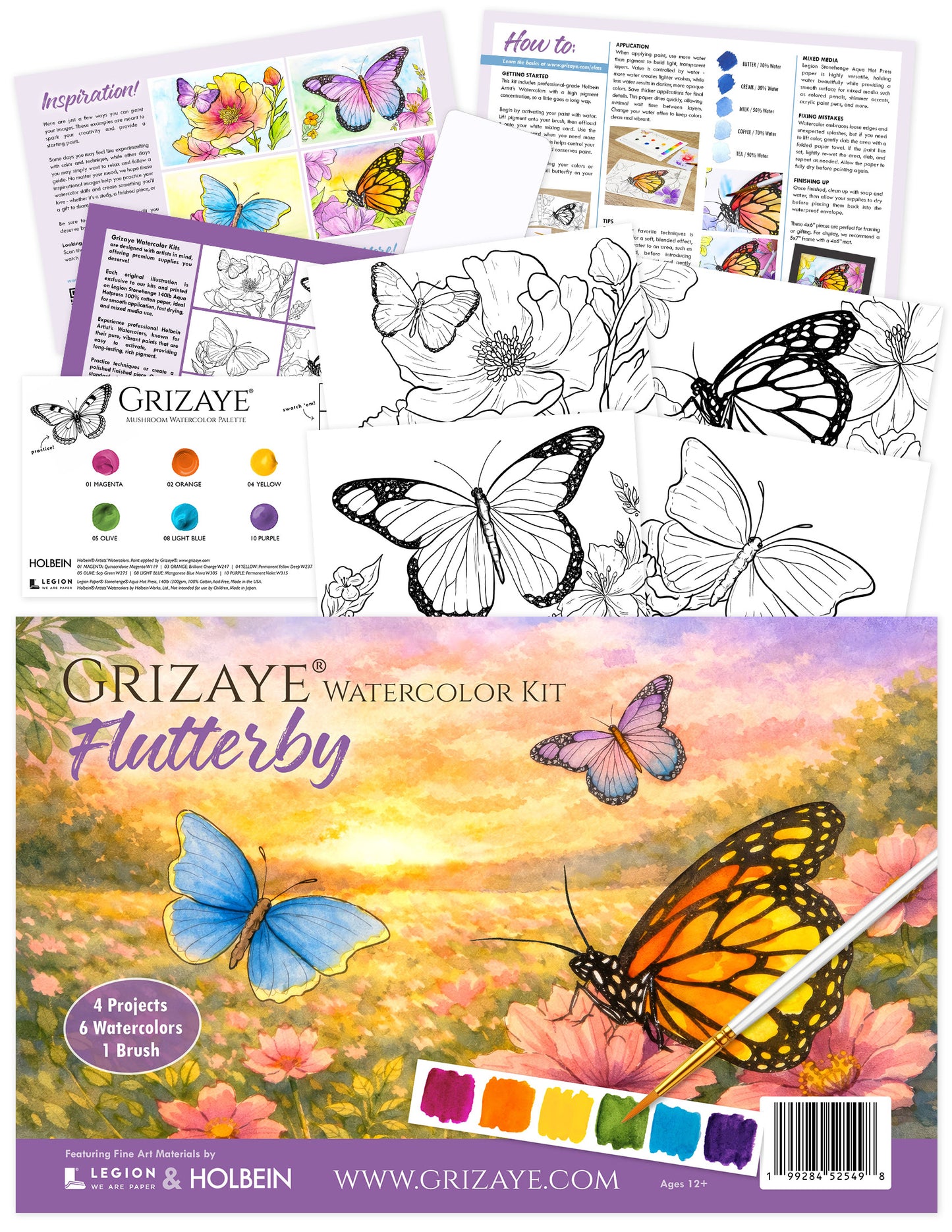 Watercolor Kit: Flutterby