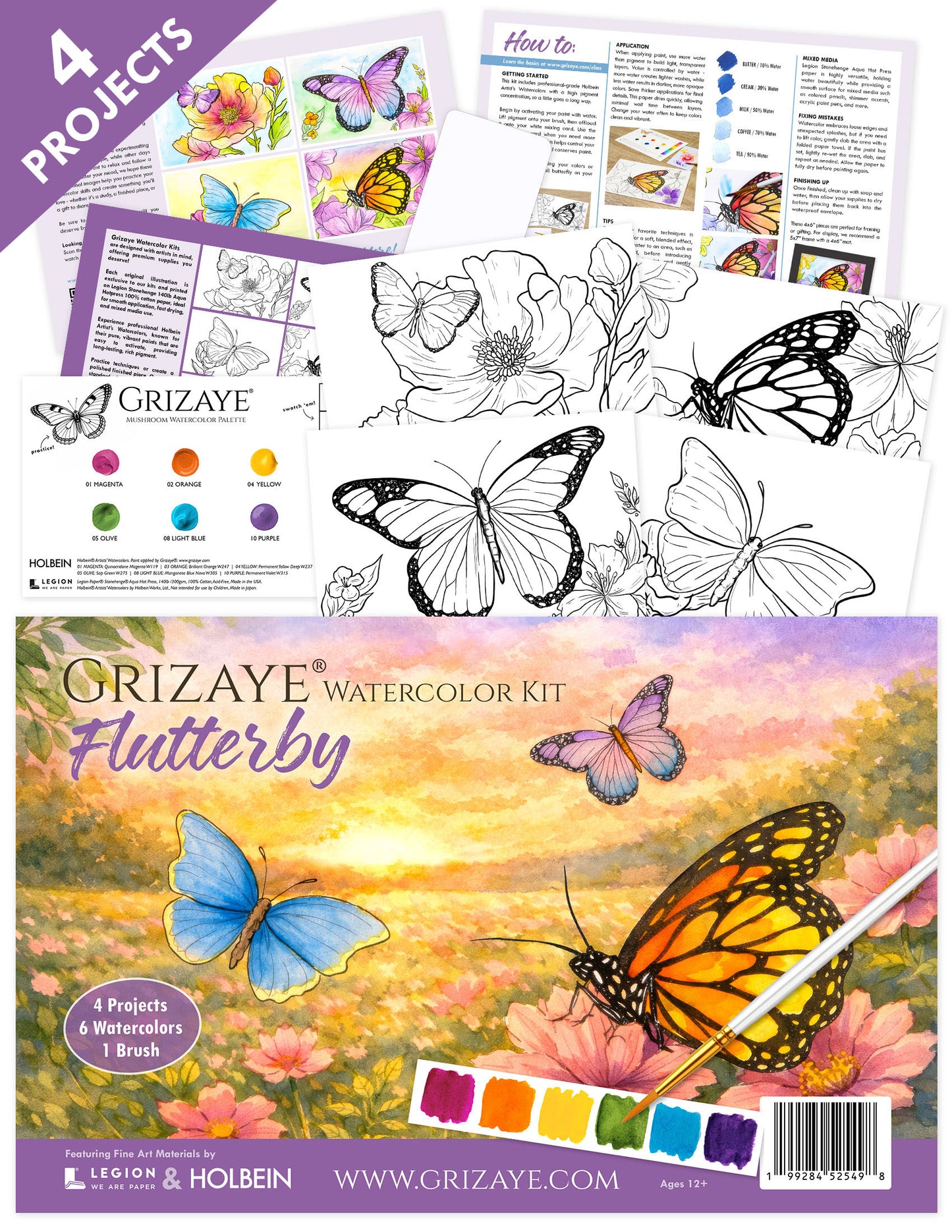 Watercolor Kit: Flutterby