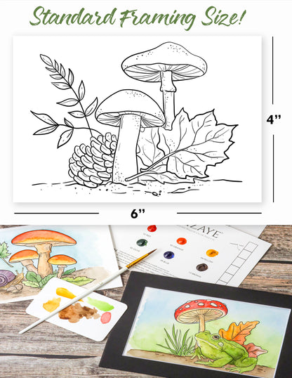Watercolor Kit: Mushrooms