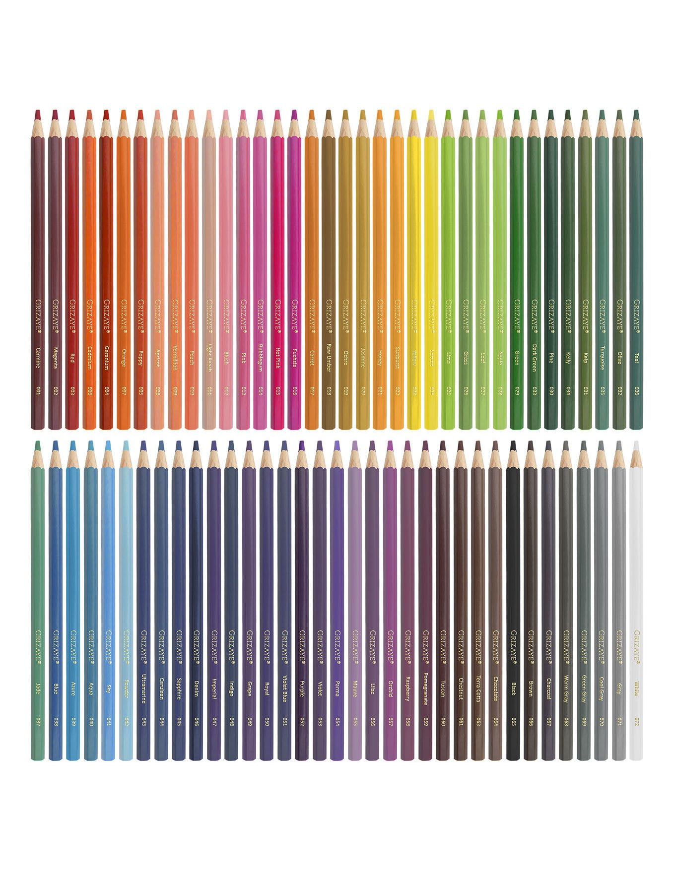 72 Piece Colored Pencil Set in Zip-Up Case