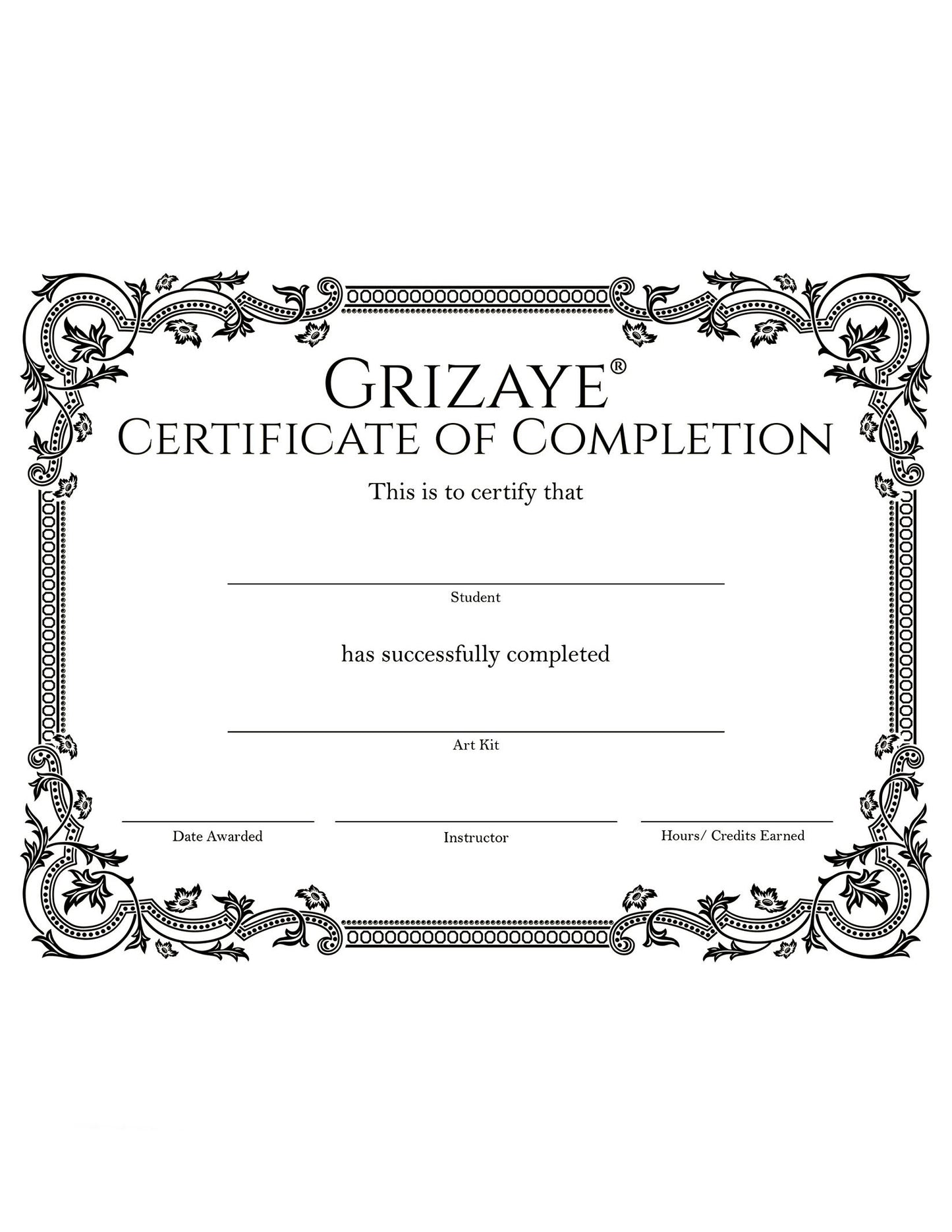 Certificate of Completion