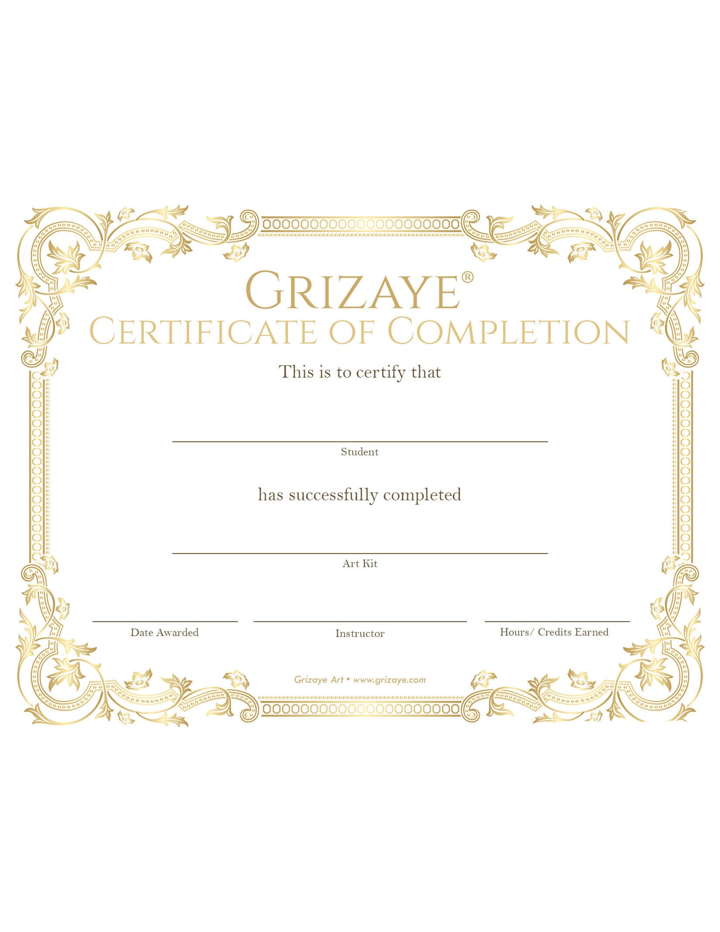 Certificate of Completion