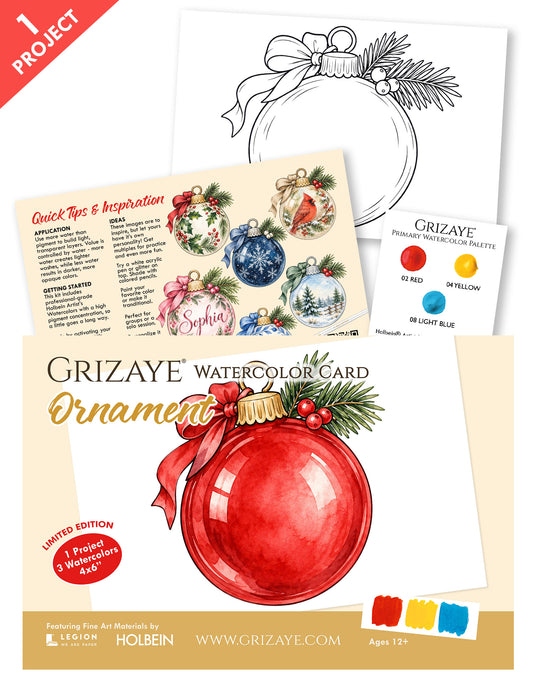 LIMITED EDITION Watercolor Card: Ornament