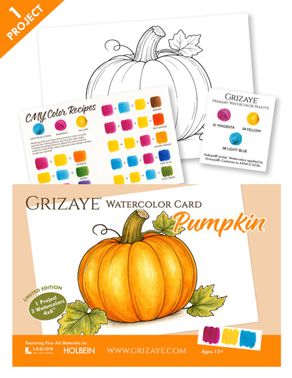 LIMITED EDITION Watercolor Card: Pumpkin