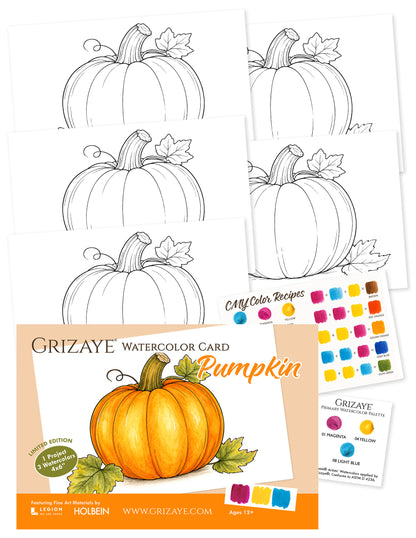 LIMITED EDITION Watercolor Card: Pumpkin