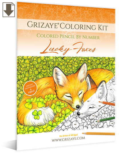 Coloring Kit: Lucky Foxes (PDF)