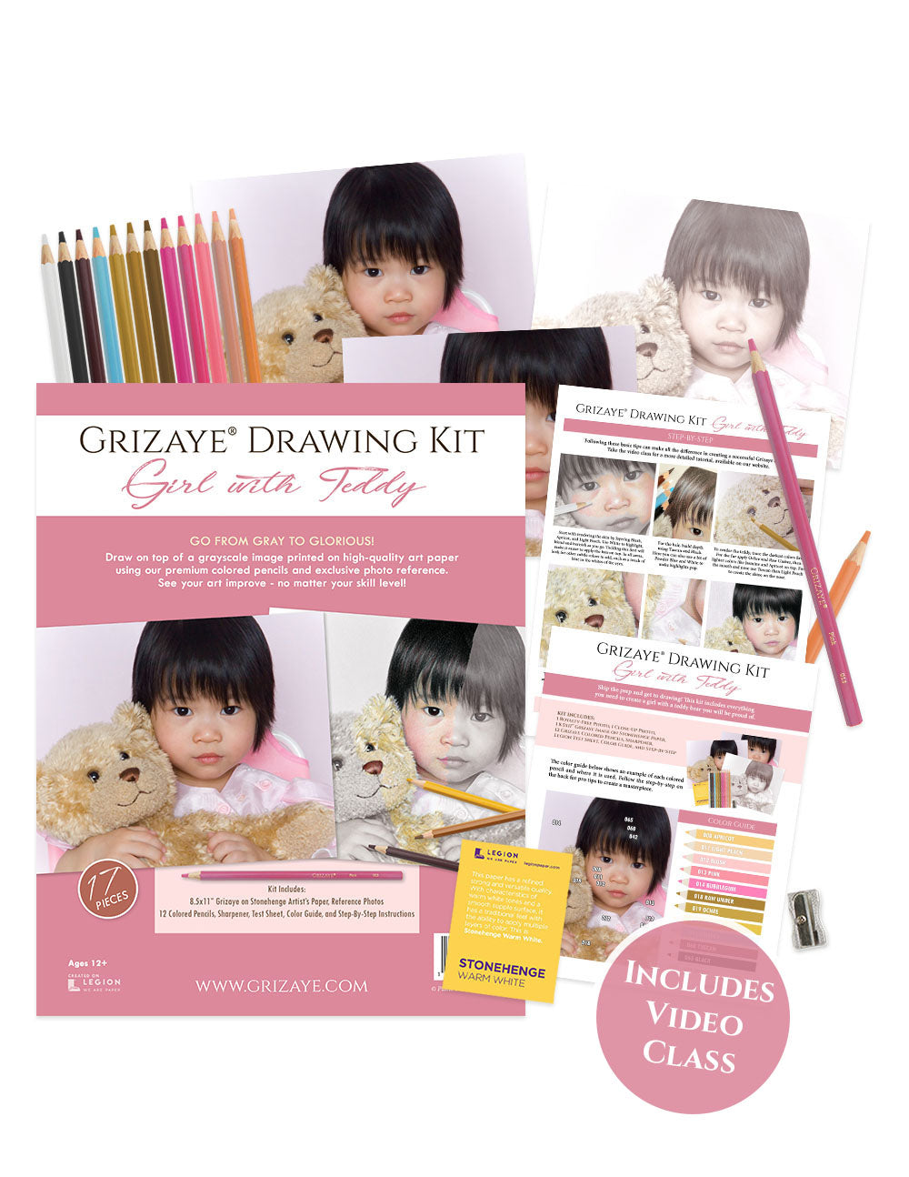 Drawing Kit: Girl with Teddy