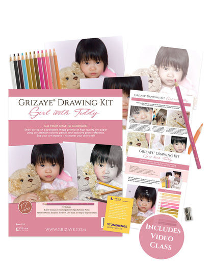 Drawing Kit: Girl with Teddy