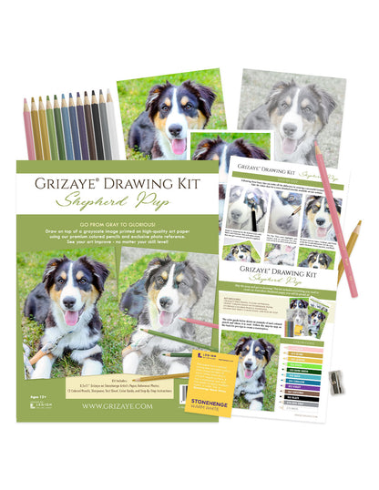 Drawing Kit: Shepherd Pup