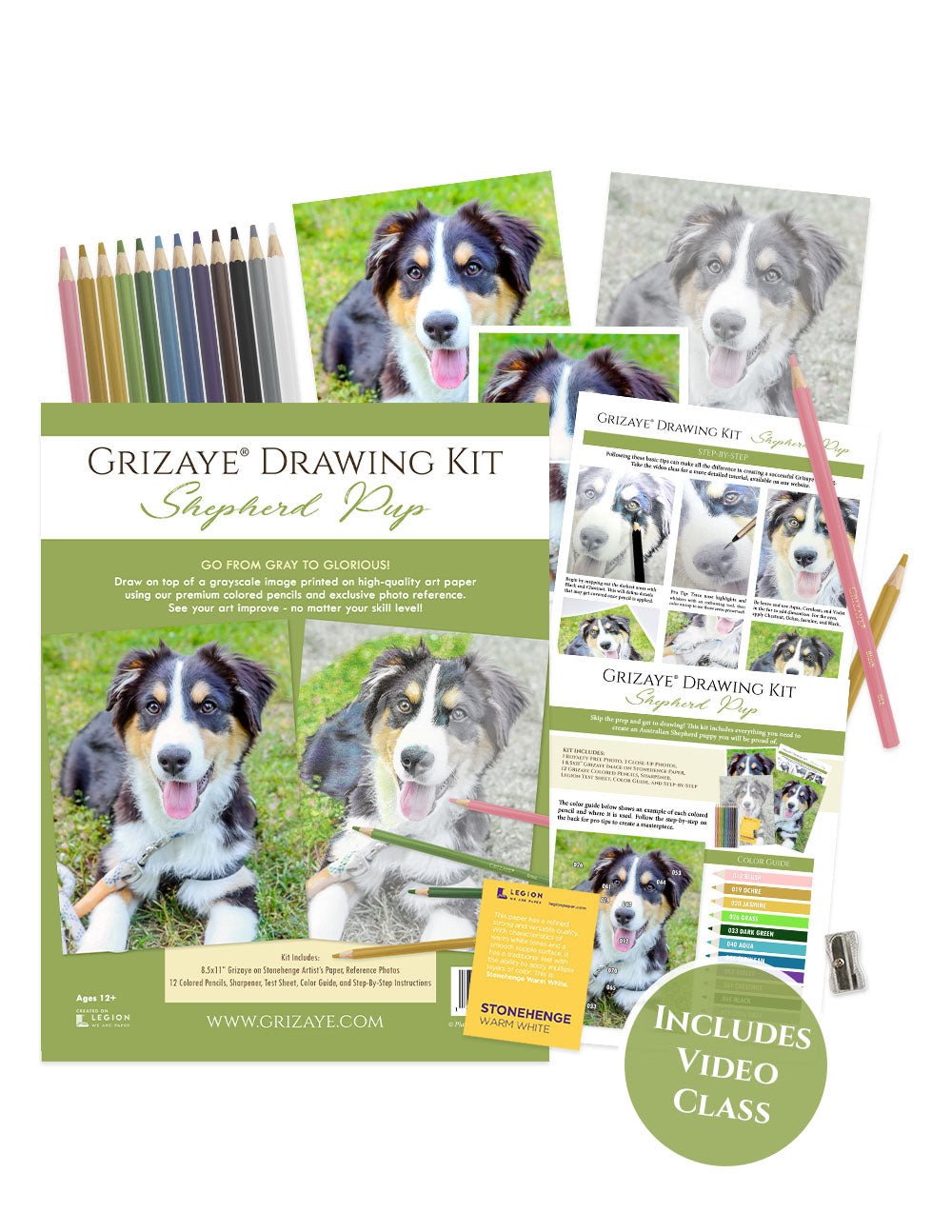 Drawing Kit: Shepherd Pup