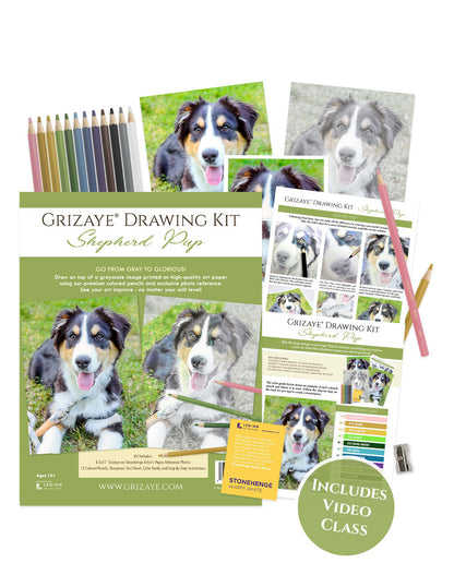 Drawing Kit: Shepherd Pup