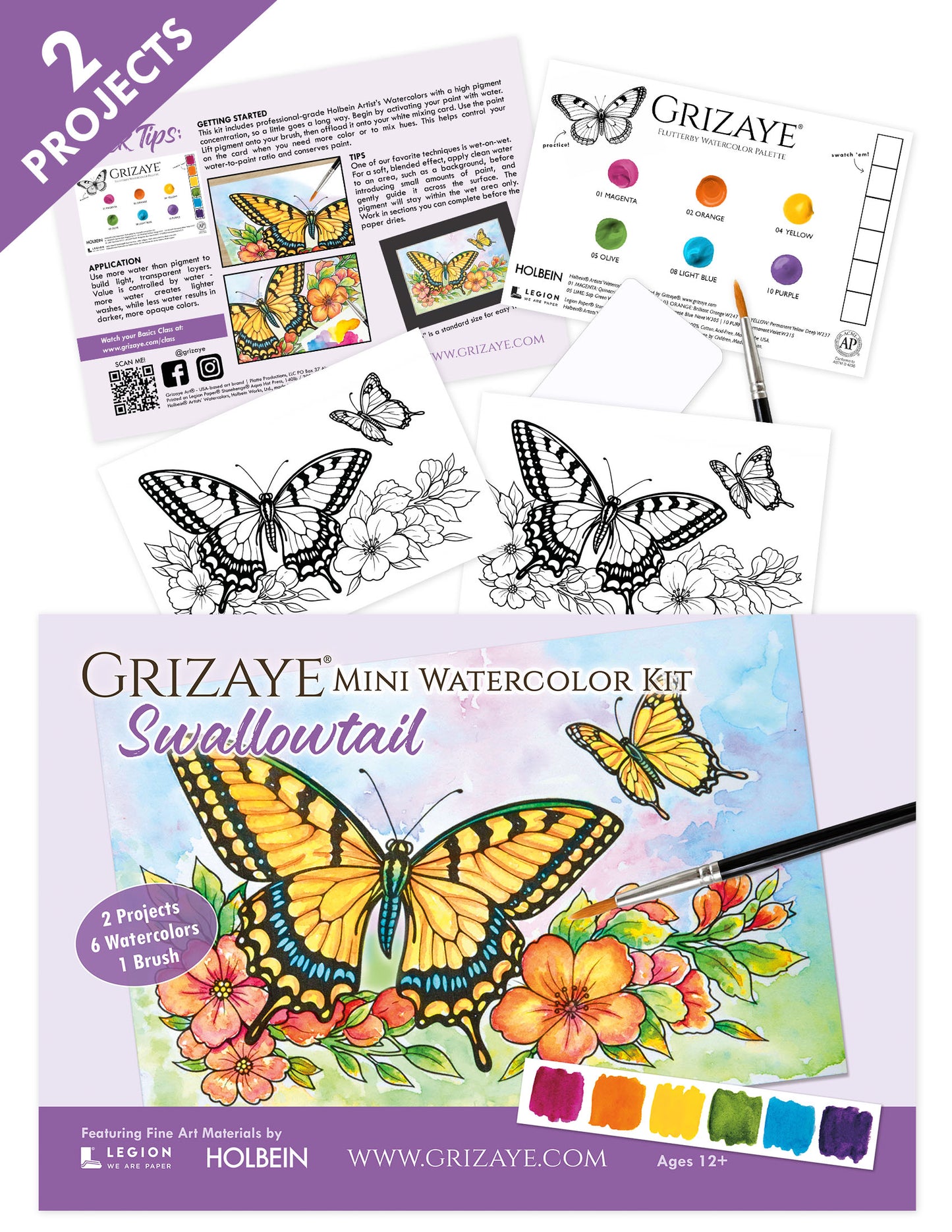 Mini Watercolor Kit: Swallowtail
