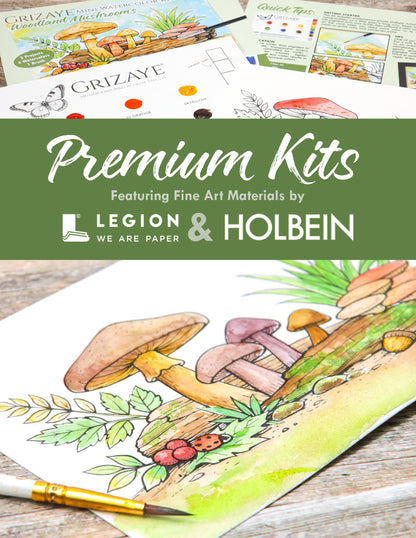 Mini Watercolor Kit: Woodland Mushrooms