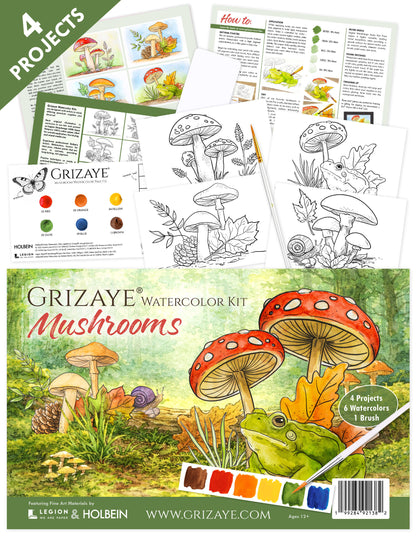 Watercolor Kit: Mushrooms