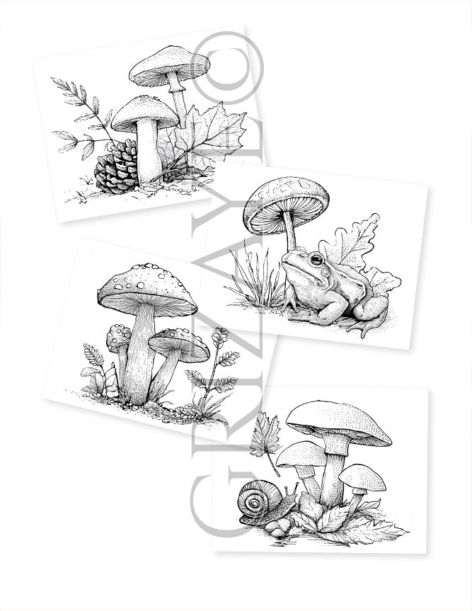 Watercolor Kit: Mushrooms