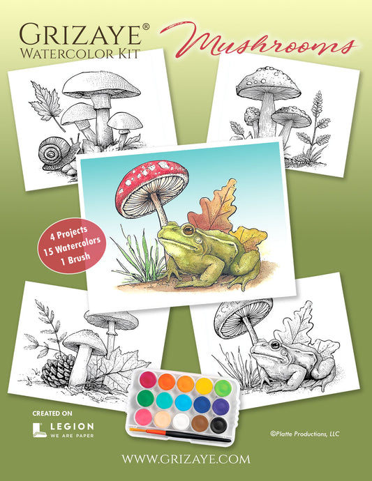 Watercolor Kit: Mushrooms