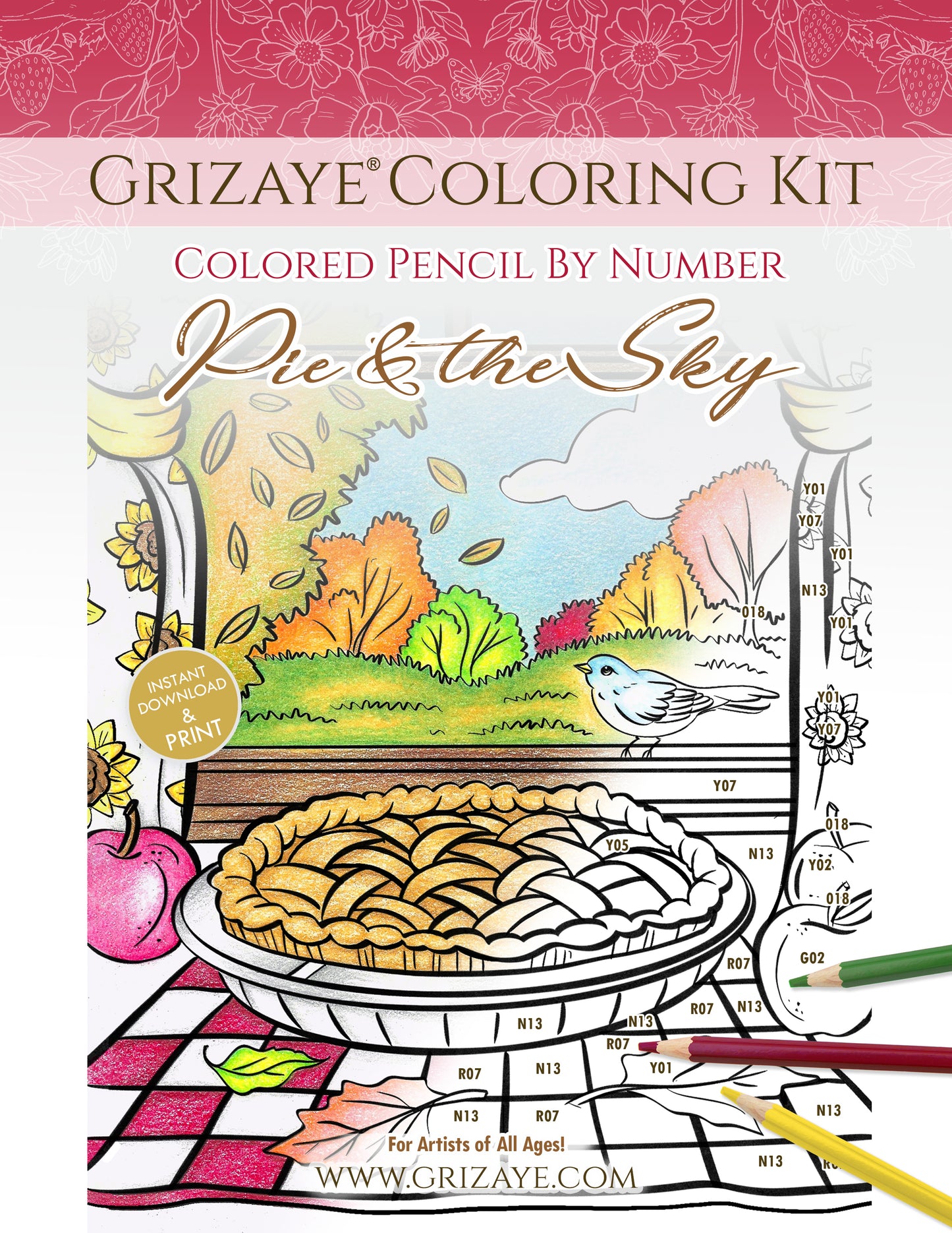 Coloring Kit: Pie & the Sky (PDF)