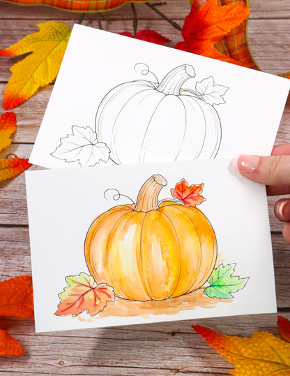 Pumpkin Watercolor Event at Grit + Grace