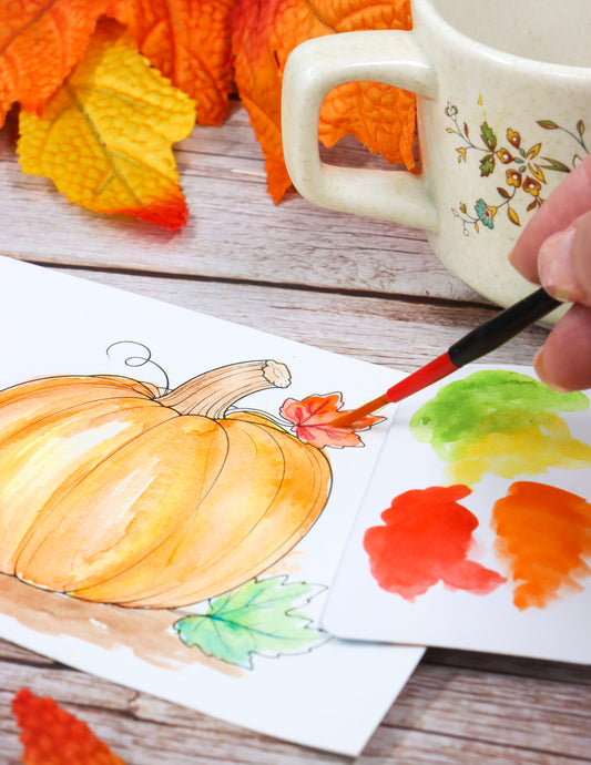 Pumpkin Watercolor Event at Grit + Grace