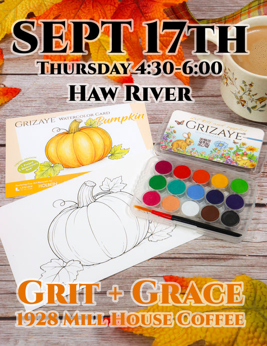 Pumpkin Watercolor Event at Grit + Grace
