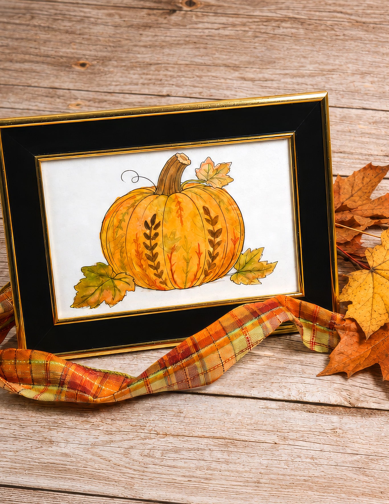 LIMITED EDITION Watercolor Card: Pumpkin