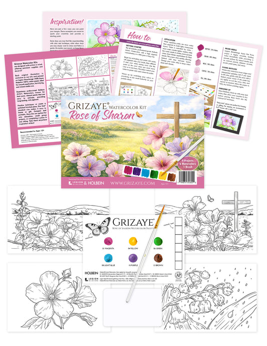 Rose of Sharon Watercolor Kit