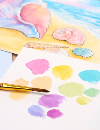 LIMITED EDITON Watercolor Card: Summer Shells