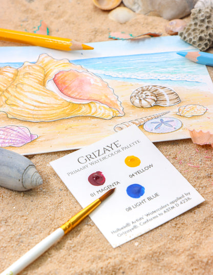 LIMITED EDITON Watercolor Card: Summer Shells