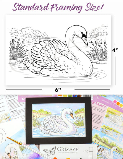 Watercolor Kit: Swan Pond