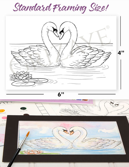 Mini Watercolor Kit: Swan Love