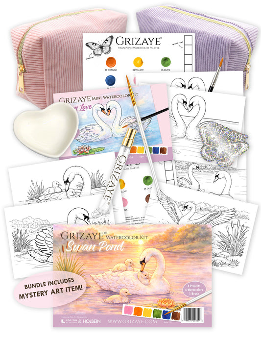 Swan Watercolor Bundle