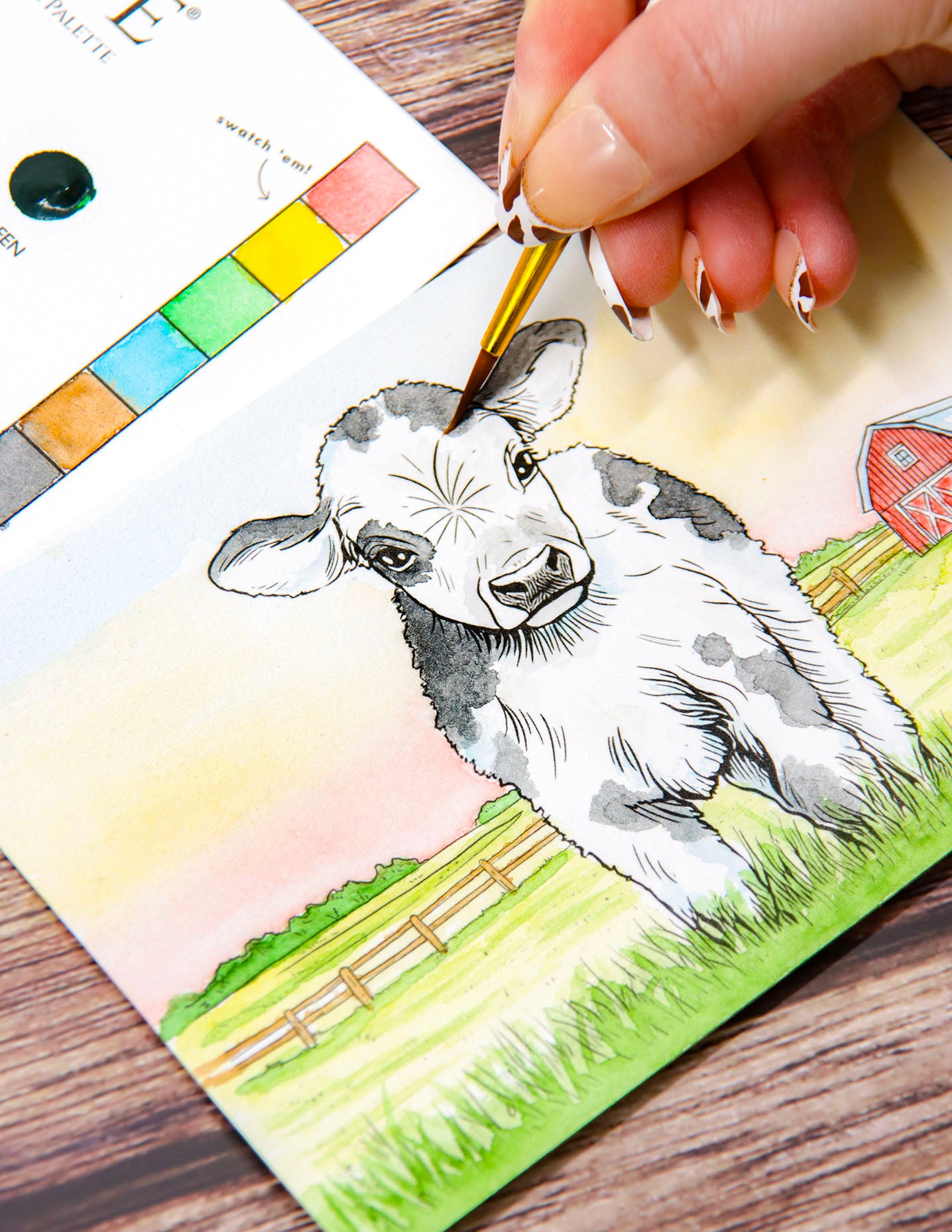 Watercolor Kit: Farm Babies