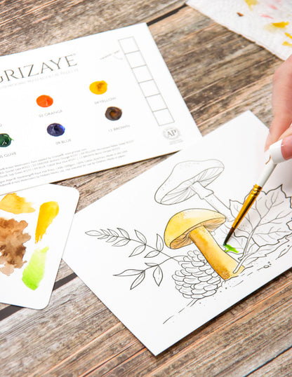 Watercolor Kit: Mushrooms