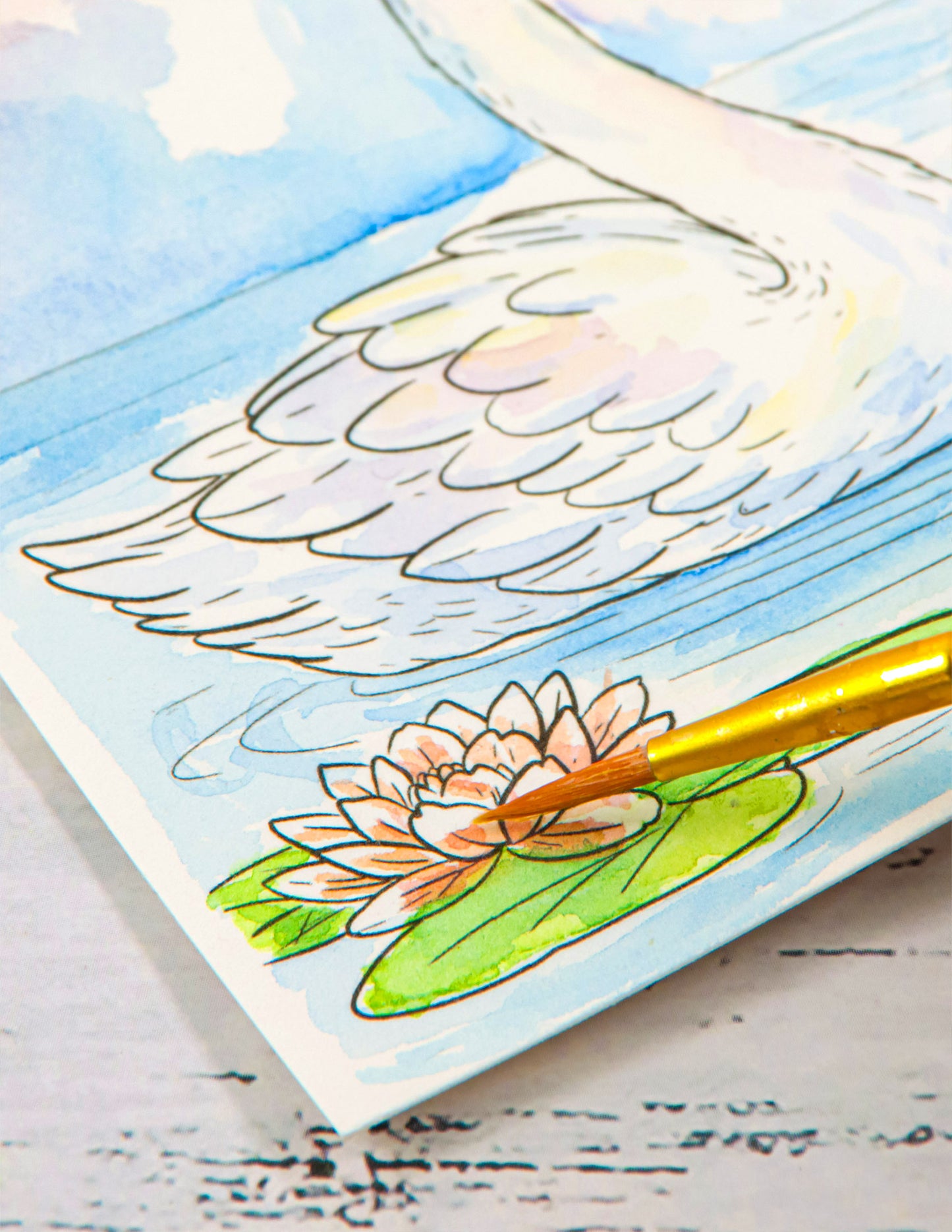 Mini Watercolor Kit: Swan Love