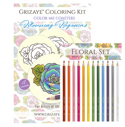Color-Me Coasters: Blooming Begonias