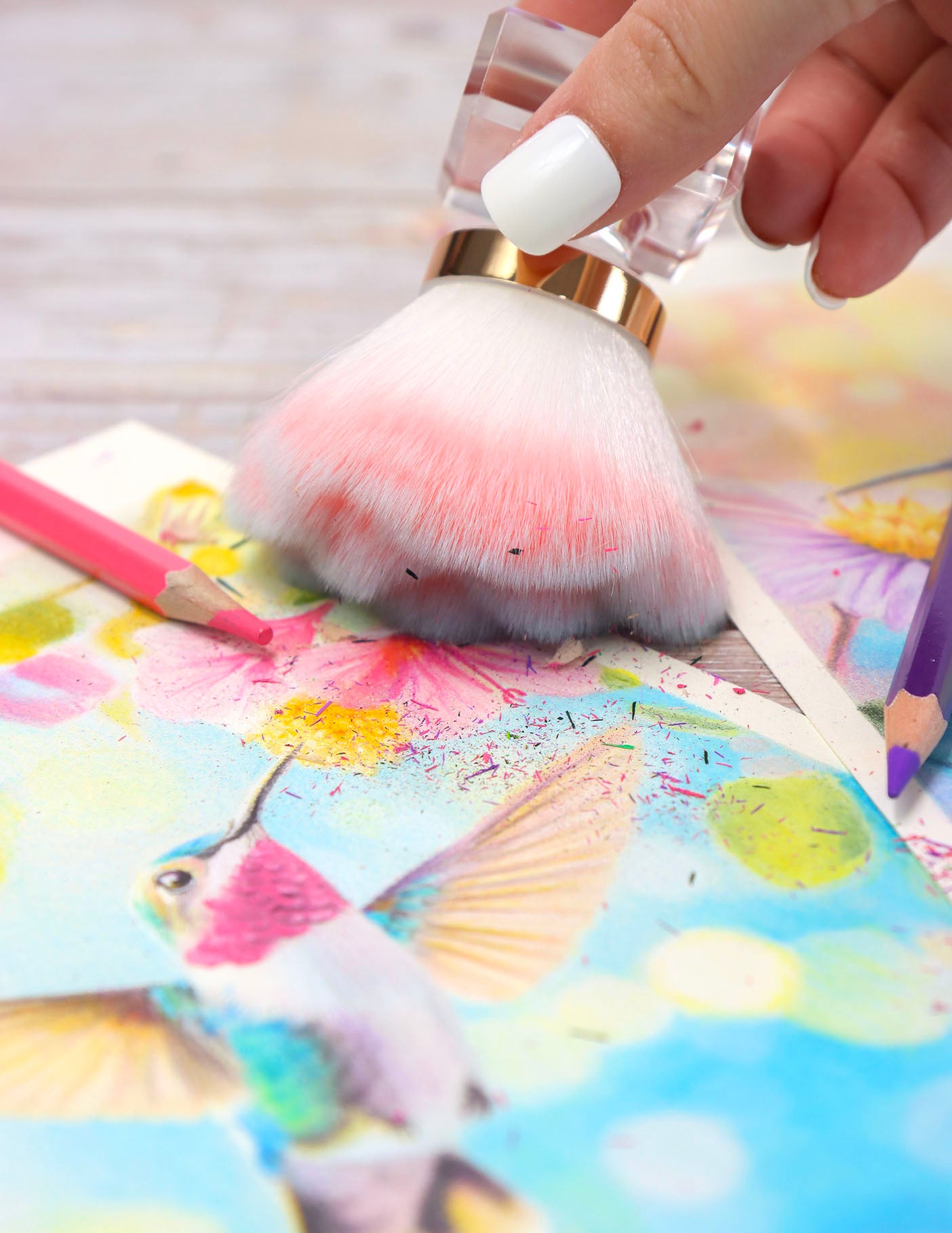 NEW Pink Rose Crumb Brush