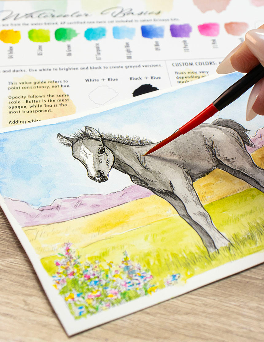 Watercolor Kit: Farm Babies