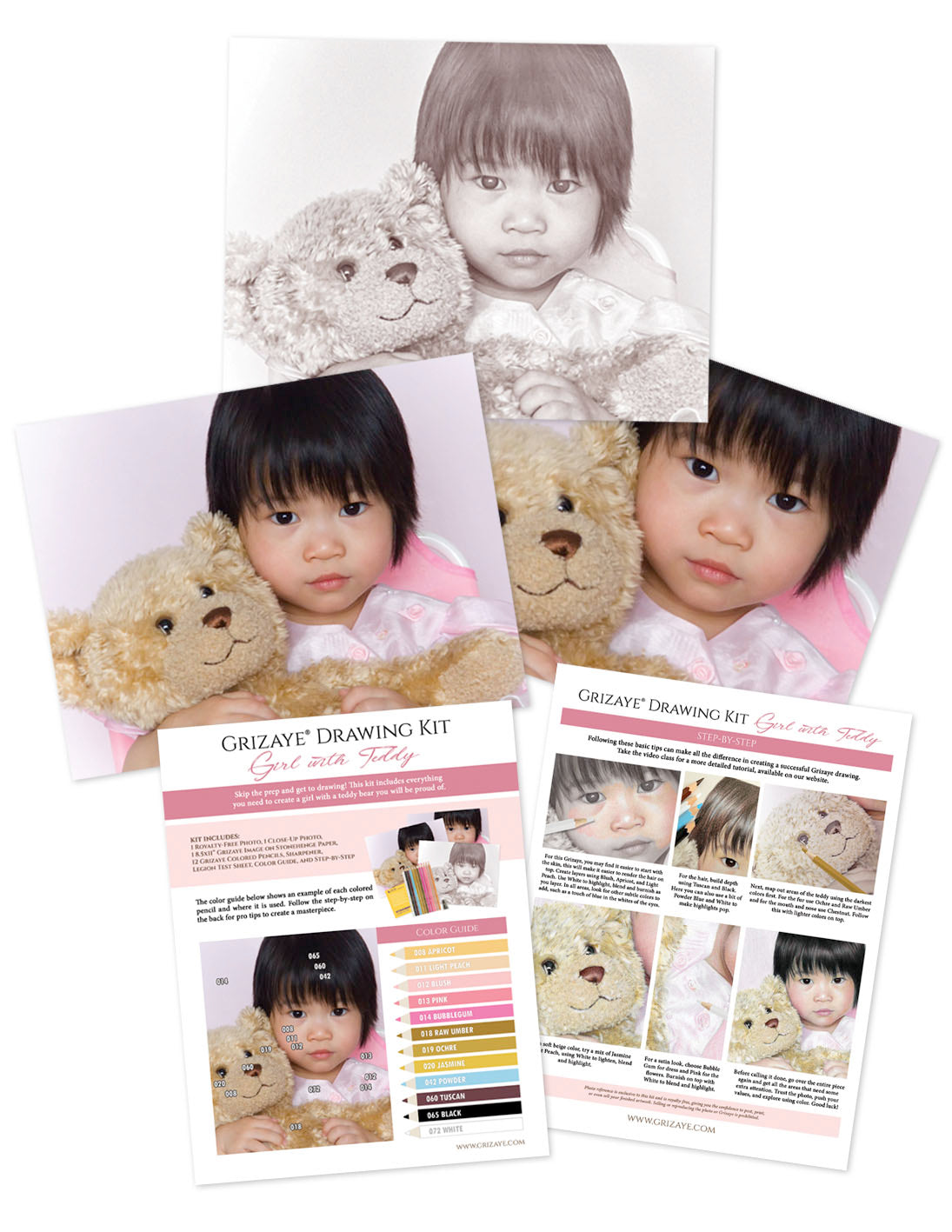 Drawing Kit: Girl with Teddy