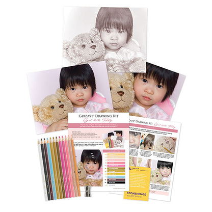 Drawing Kit: Girl with Teddy